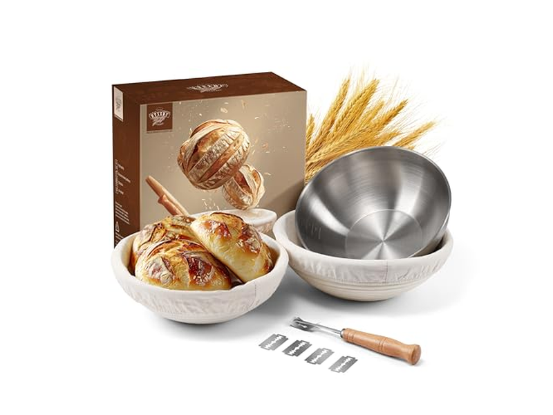 Kit de Démarrage pour Levain en Rotin Rond Banneton
