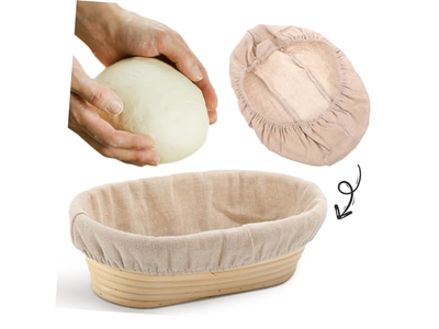 Panier de fermentation ovale pour pain artisanal fait main Banneton