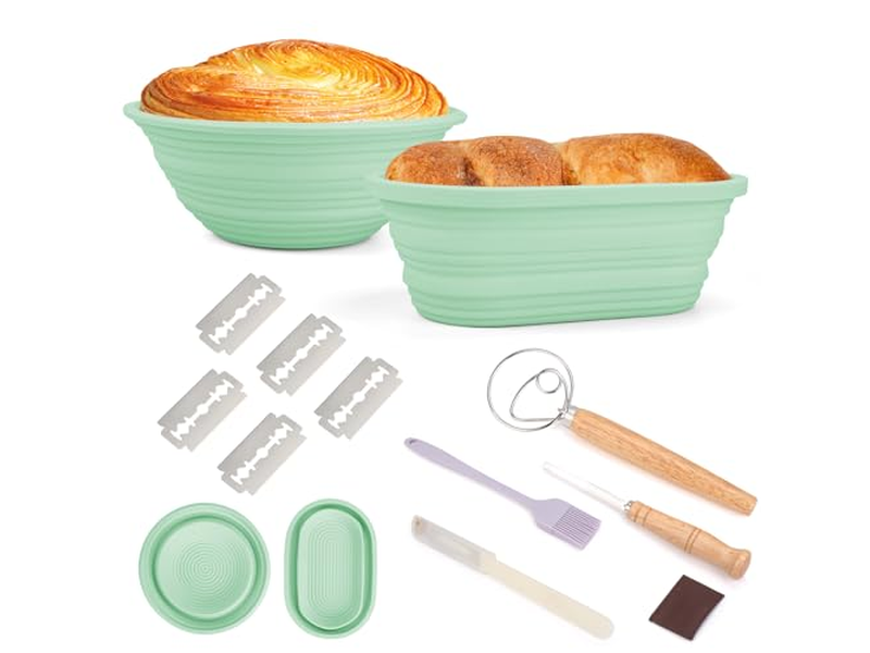 Panier de fermentation en rotin indonésien 9 pouces rond ensemble en gros