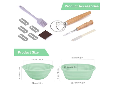 Panier de fermentation en rotin indonésien 9 pouces rond ensemble en gros