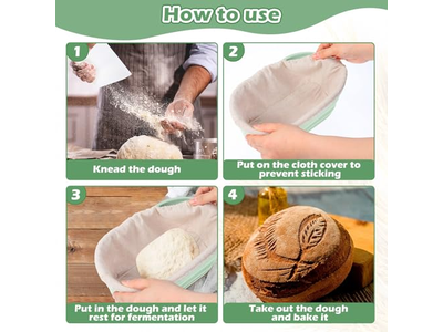 Grand panier ovale petit bol à mélanger pour pain en bois levain banneton