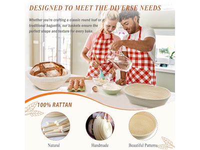 Paniers en Plastique pour Levée de la Pâte Panier à Pain Tissé Ovale