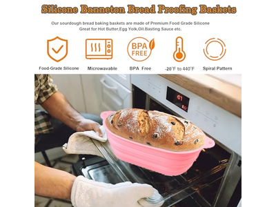 Panier de Levée en Lin 5 Pouces Petit 10 Pouces Ovale Banneton Pain