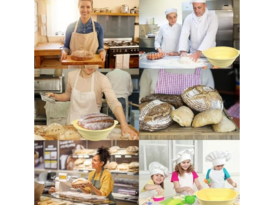 Panier de Levée en Lin 5 Pouces Petit 10 Pouces Ovale Banneton Pain