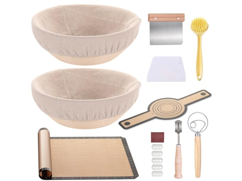 Bol de Levée Panier Banneton Forme de Cœur Pain Rond Rehausseur Pain Maison