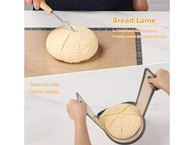 Bol de Levée Panier Banneton Forme de Cœur Pain Rond Rehausseur Pain Maison