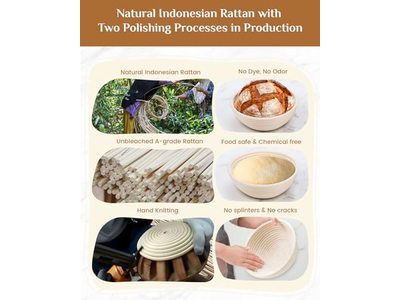 Paniers de fermentation pour levain en rotin avec dôme pour la fermentation de la pâte