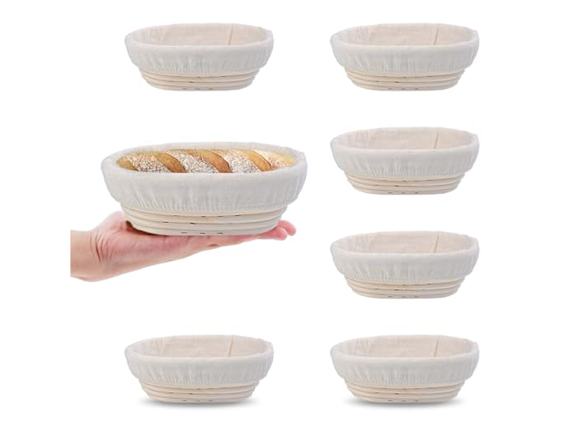 Panier à pain en rotin avec dôme, moules de Pâques pour la fermentation, rond et ovale