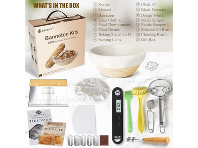 Panier Banneton en silicone rose avec doublure pour levain ensembles ovales DIY rotin naturel