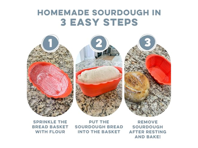 Panier de boulangerie en silicone pour pain au levain Paniers cadeaux avec articles Muffin et Biscuit