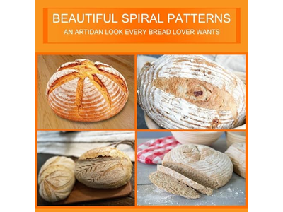 Kit de Cuisson de Pain de Grande Taille Ovale de 1 kg 9 Pouces Banneton Rectangulaire en Rotin