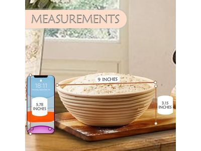 Panier de Levée Banneton pour Pain au Levain avec Doublure