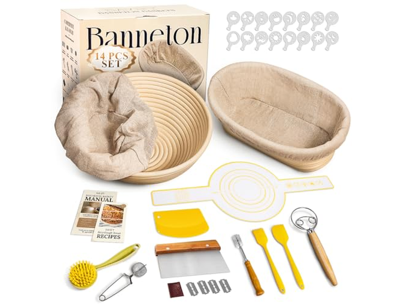 Panier de fermentation en forme de cœur pour pain, lame à pain, Banneton multi-formes