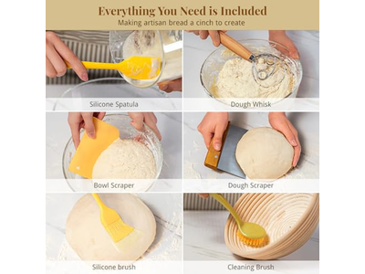 Panier de fermentation en forme de cœur pour pain, lame à pain, Banneton multi-formes