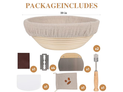 Grand panier banneton ovale avec farine de riz pour baguette