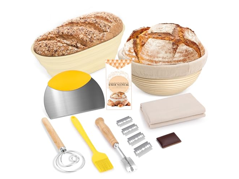 Paniers en Rotin Naturel pour Cuisson du Pain Sécurité Alimentaire Panier de Levée Ovale