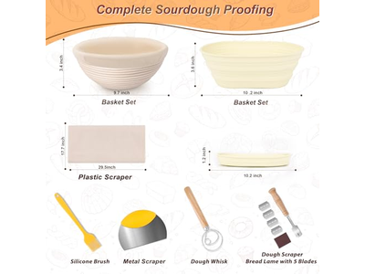 Paniers en Rotin Naturel pour Cuisson du Pain Sécurité Alimentaire Panier de Levée Ovale