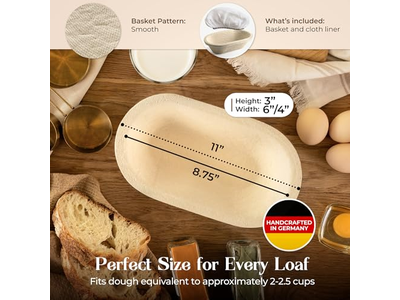 Moule Banneton Ovale Professionnel avec Bois d’Épicéa et Rotin