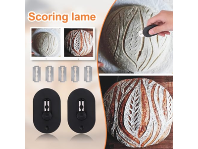 Panier de Levée en Plastique Rotin Ensemble de Pain Conteneur de Démarrage Fermentation Bleu