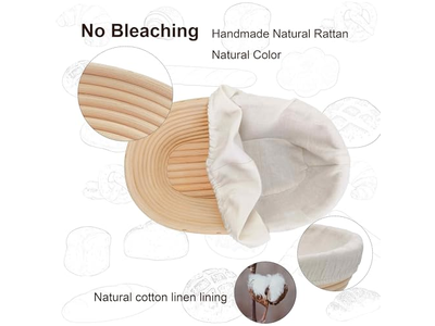 Ensemble de Panier de Levée pour Boulangers à Domicile Pain au Levain Vente en Gros Banneton