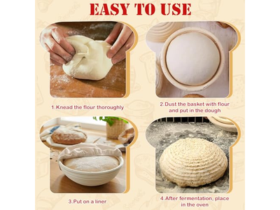 Paniers métalliques pour pain de jute large pour la fermentation et la cuisson au four