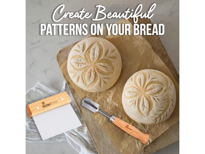 Panier de fermentation de pain montant pour boulangerie avec doublure en tissu alimentaire de 12 pouces